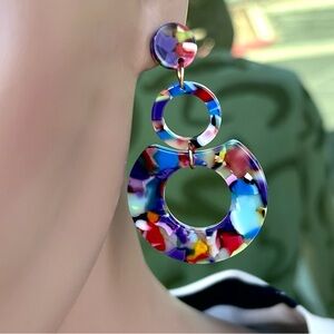 Multicolor Statement Earrings